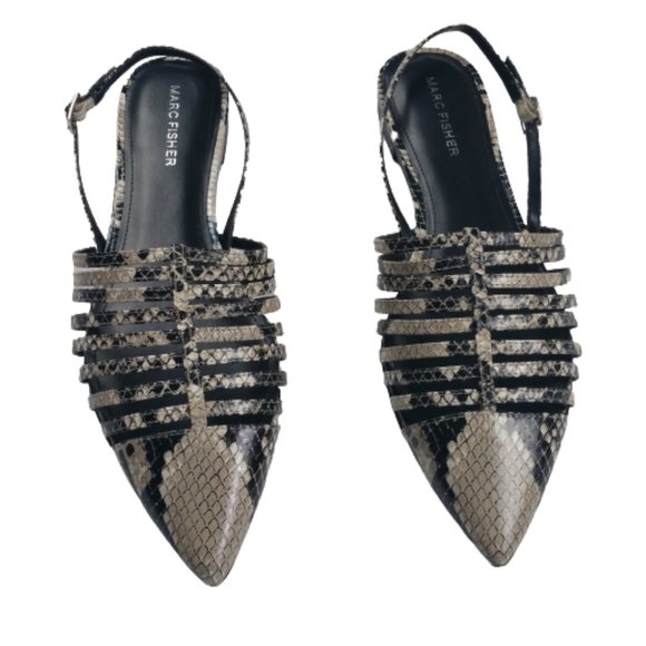 Marc Fisher Snakeskin Slingback Flats Women - Picture 4 of 6